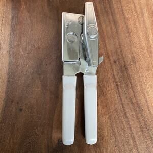 Vintage Swing-A-Way Manual Can Opener Grey Handle Bottle Opener